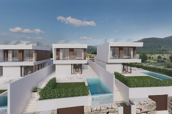Villa in Finestrat zu verkaufen, Wohnfläche 287 m², Zustand Erstbezug, Grundstück 355 m², 3 Schlafzimmer, 3 Badezimmer, Pool, ref.: HA-FIN-121-E02-1