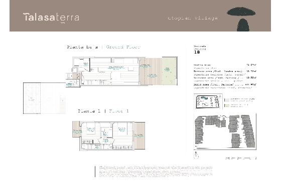 Reihenhaus in El Vergel zu verkaufen, Living area 74 m², Baujahr 2027, Klimaanlage, Plot 36 m², 2 Schlafzimmer, 2 Badezimmer, Pool, ref.: TT-AD-18-12