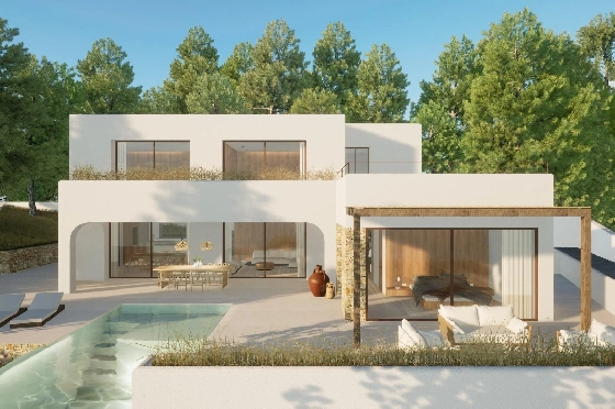 Villa in Moraira zu verkaufen, Living area 340 m², Baujahr 2024, Klimaanlage, Plot 1070 m², 4 Schlafzimmer, 4 Badezimmer, Pool, ref.: AM-12145DR-2