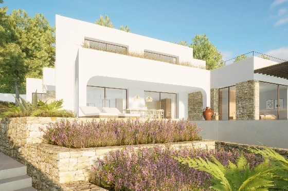 Villa in Moraira zu verkaufen, Living area 340 m², Baujahr 2024, Klimaanlage, Plot 1070 m², 4 Schlafzimmer, 4 Badezimmer, Pool, ref.: AM-12145DR-5