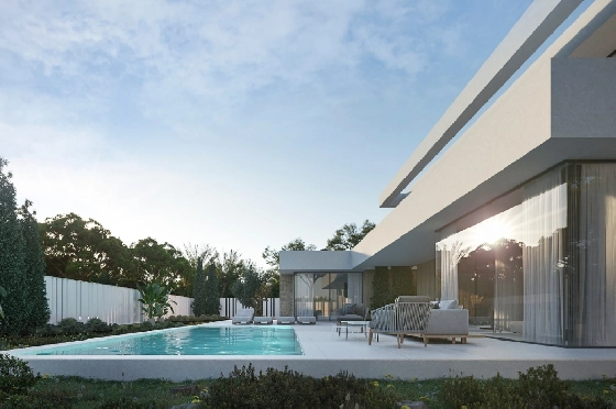 Villa in Moraira zu verkaufen, Living area 395 m², Baujahr 2025, Klimaanlage, Plot 814 m², 4 Schlafzimmer, 3 Badezimmer, Pool, ref.: AM-12303DA-2
