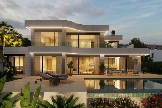 Villa in Moraira zu verkaufen, Living area 195 m², Baujahr 2025, Klimaanlage, Plot 811 m², 4 Schlafzimmer, 4 Badezimmer, Pool, ref.: AM-12327DA-7