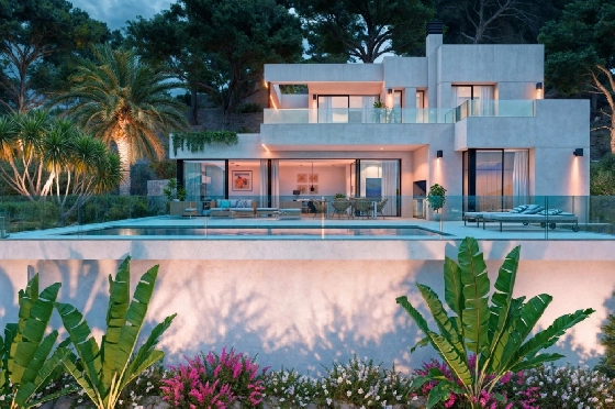 Villa in Calpe zu verkaufen, Living area 190 m², Baujahr 2025, Klimaanlage, Plot 1000 m², 3 Schlafzimmer, 3 Badezimmer, Pool, ref.: AM-12431DA-2