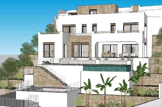 Villa in Benissa zu verkaufen, Living area 232 m², Baujahr 2025, Klimaanlage, Plot 1199 m², 4 Schlafzimmer, 3 Badezimmer, Pool, ref.: AM-12453DR-3