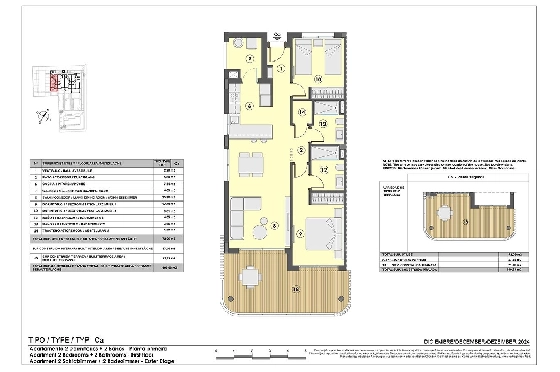 Etagen Apartment in Cala Ratjada zu verkaufen, Wohnfläche 101 m², Zustand Erstbezug, + fussboden, Klimaanlage, 2 Schlafzimmer, 2 Badezimmer, Pool, ref.: HA-MLN-164-A01-12