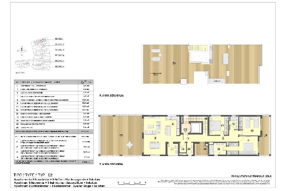 Penthouse Apartment in Colonia de Sant Jordi zu verkaufen, Living area 379 m², Zustand Erstbezug, + fussboden, Klimaanlage, 3 Schlafzimmer, 2 Badezimmer, Pool, ref.: HA-MLN-163-A03-13