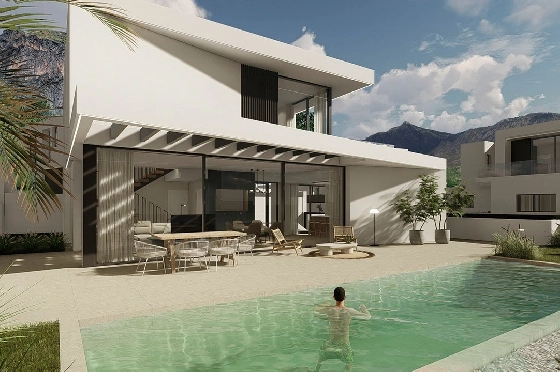 Villa in Polop zu verkaufen, Wohnfläche 311 m², Zustand Erstbezug, Klimaanlage, Grundstück 366 m², 4 Schlafzimmer, 4 Badezimmer, Pool, ref.: HA-PON-241-E02-3