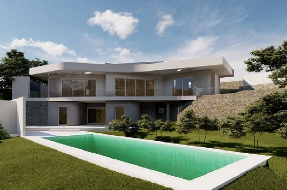 Villa in Javea zu verkaufen, Living area 350 m², Baujahr 2025, Klimaanlage, Plot 1000 m², 3 Schlafzimmer, 2 Badezimmer, Pool, ref.: AM-12492DA-15