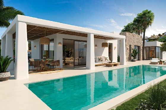 Villa in Javea zu verkaufen, Living area 200 m², Baujahr 2025, Klimaanlage, Plot 1000 m², 4 Schlafzimmer, 3 Badezimmer, Pool, ref.: AM-12500DR-1