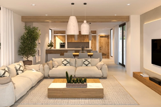 Villa in Javea zu verkaufen, Living area 200 m², Baujahr 2025, Klimaanlage, Plot 1000 m², 3 Schlafzimmer, 4 Badezimmer, Pool, ref.: AM-12502DR-4