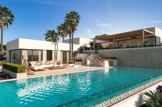 Villa in Javea zu verkaufen, Living area 200 m², Baujahr 2024, Klimaanlage, Plot 977 m², 3 Schlafzimmer, 3 Badezimmer, Pool, ref.: AM-12539DR-1