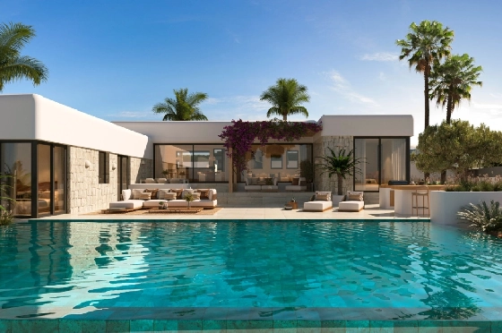 Villa in Javea zu verkaufen, Living area 150 m², Baujahr 2025, Klimaanlage, Plot 978 m², 3 Schlafzimmer, 2 Badezimmer, Pool, ref.: AM-12538DR-1