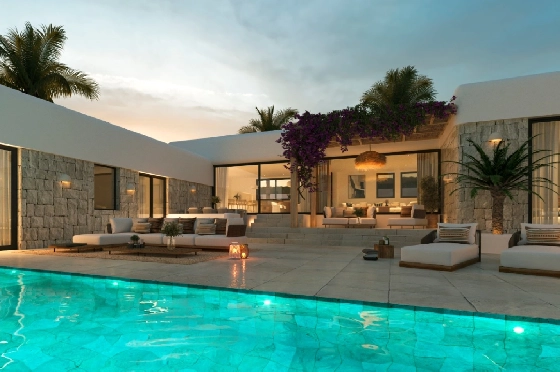 Villa in Javea zu verkaufen, Living area 150 m², Baujahr 2025, Klimaanlage, Plot 978 m², 3 Schlafzimmer, 2 Badezimmer, Pool, ref.: AM-12538DR-2