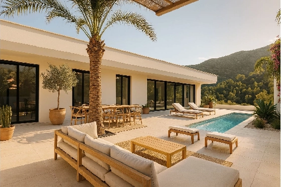 Villa in Pedreguer zu verkaufen, Living area 200 m², Baujahr 2026, Klimaanlage, Plot 1150 m², 3 Schlafzimmer, 2 Badezimmer, Pool, ref.: AM-12603DA-1