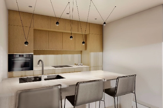Penthouse Apartment in Guardamar del Segura zu verkaufen, Living area 97 m², Zustand Erstbezug, Klimaanlage, 2 Schlafzimmer, 2 Badezimmer, Pool, ref.: HA-GUN-431-A02-14