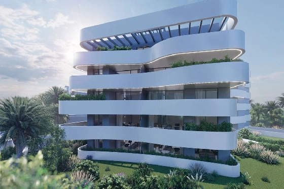 Penthouse Apartment in Guardamar del Segura zu verkaufen, Living area 97 m², Zustand Erstbezug, Klimaanlage, 2 Schlafzimmer, 2 Badezimmer, Pool, ref.: HA-GUN-431-A02-4