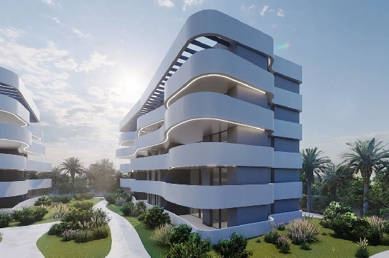 Penthouse Apartment in Guardamar del Segura zu verkaufen, Living area 97 m², Zustand Erstbezug, Klimaanlage, 2 Schlafzimmer, 2 Badezimmer, Pool, ref.: HA-GUN-431-A02-7