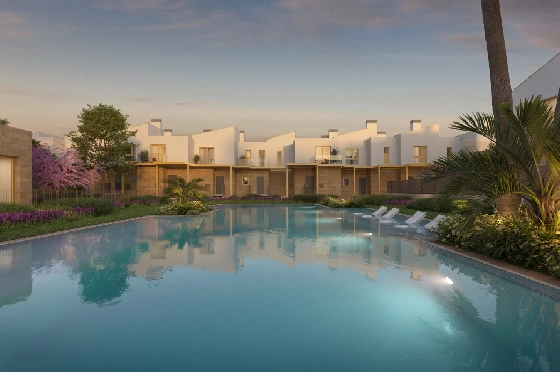 Reihenhaus in El Vergel zu verkaufen, Living area 92 m², Baujahr 2027, Klimaanlage, Plot 135 m², 3 Schlafzimmer, 3 Badezimmer, Pool, ref.: TT-AD-11-3