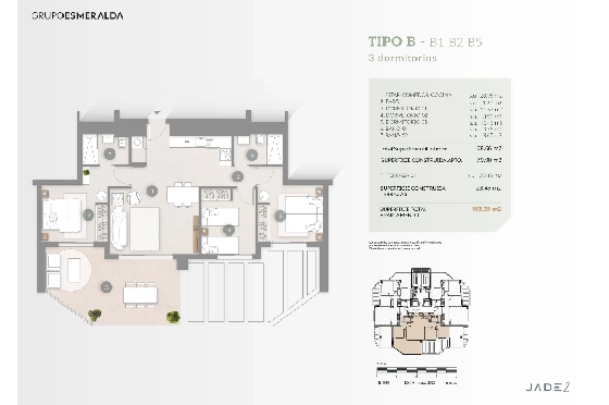 Apartment in Calpe zu verkaufen, Living area 80 m², Klimaanlage, Plot 23 m², 3 Schlafzimmer, 2 Badezimmer, Pool, ref.: GE-J11B-8
