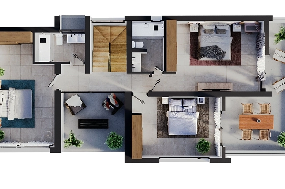 Villa in Calpe zu verkaufen, Living area 324 m², Baujahr 2025, Klimaanlage, Plot 800 m², 3 Schlafzimmer, 3 Badezimmer, Pool, ref.: AM-12624DA-6