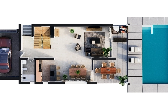 Villa in Calpe zu verkaufen, Living area 324 m², Baujahr 2025, Klimaanlage, Plot 800 m², 3 Schlafzimmer, 3 Badezimmer, Pool, ref.: AM-12624DA-7