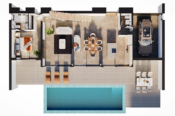 Villa in Calpe zu verkaufen, Living area 273 m², Baujahr 2025, Klimaanlage, Plot 1180 m², 3 Schlafzimmer, 3 Badezimmer, Pool, ref.: AM-12625DA-7