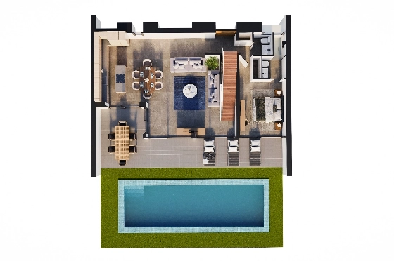 Villa in Calpe zu verkaufen, Living area 273 m², Baujahr 2025, Klimaanlage, Plot 1180 m², 3 Schlafzimmer, 3 Badezimmer, Pool, ref.: AM-12625DA-9