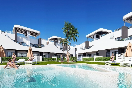 Erdgeschoss Apartment in San Fulgencio zu verkaufen, Living area 133 m², Zustand Erstbezug, 3 Schlafzimmer, 2 Badezimmer, Pool, ref.: HA-SFN-131-A03-1