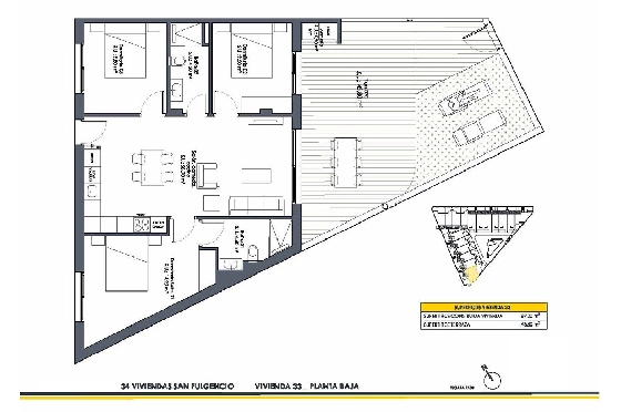 Erdgeschoss Apartment in San Fulgencio zu verkaufen, Living area 133 m², Zustand Erstbezug, 3 Schlafzimmer, 2 Badezimmer, Pool, ref.: HA-SFN-131-A03-16