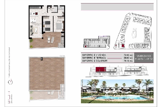 Penthouse Apartment in Ciudad Quesada zu verkaufen, Living area 163 m², Zustand Erstbezug, Klimaanlage, 2 Schlafzimmer, 2 Badezimmer, Pool, ref.: HA-CQN-120-A02-16