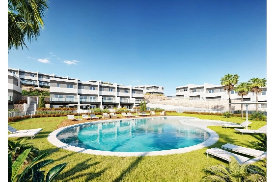 Reihenhaus in Finestrat zu verkaufen, Wohnfläche 256 m², Zustand Erstbezug, Klimaanlage, 3 Schlafzimmer, 2 Badezimmer, Pool, ref.: HA-FIN-381-R02-2