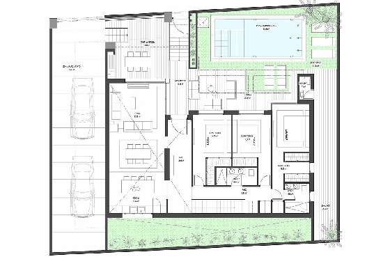 Villa in Los Alcazares zu verkaufen, Living area 426 m², Zustand Erstbezug, Klimaanlage, Plot 394 m², 3 Schlafzimmer, 2 Badezimmer, Pool, ref.: HA-LAN-470-E02-12