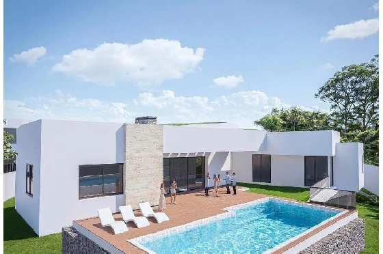 Villa in Javea zu verkaufen, Living area 300 m², Baujahr 2026, Klimaanlage, Plot 1000 m², 3 Schlafzimmer, 3 Badezimmer, Pool, ref.: AM-12658DA-1