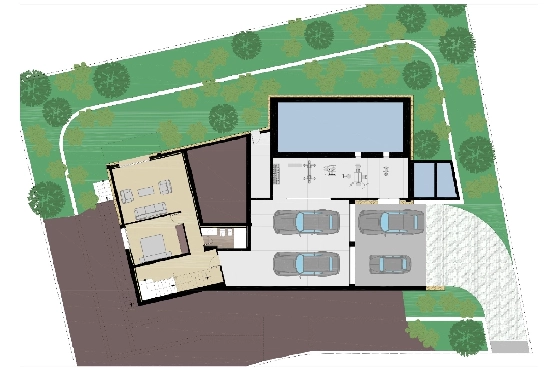 Villa in Javea zu verkaufen, Living area 300 m², Baujahr 2026, Klimaanlage, Plot 1000 m², 3 Schlafzimmer, 3 Badezimmer, Pool, ref.: AM-12658DA-7