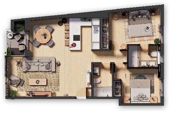 Apartment in Palma De Mallorca(Palma centre) zu verkaufen, Living area 82 m², Plot 88 m², 2 Schlafzimmer, 2 Badezimmer, ref.: TW-6-PALMA-29