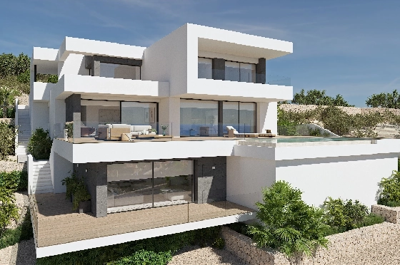 Villa in Benitachell(Cumbre del Sol) zu verkaufen, Living area 272 m², Plot 1020 m², 3 Schlafzimmer, 4 Badezimmer, Pool, ref.: VA-22646-1