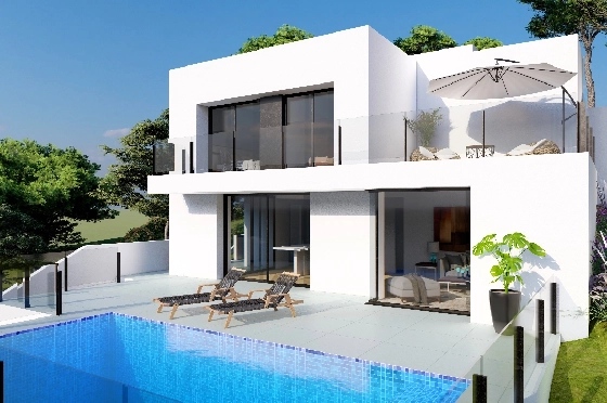 Villa in Benitachell(Cumbre del Sol) zu verkaufen, Living area 143 m², Plot 479 m², 2 Schlafzimmer, 3 Badezimmer, Pool, ref.: VA-23943-1