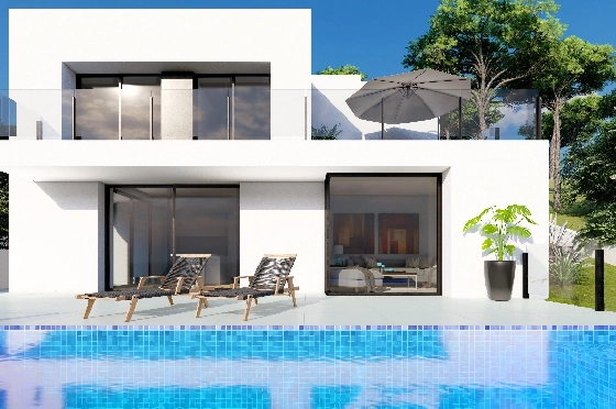 Villa in Benitachell(Cumbre del Sol) zu verkaufen, Living area 143 m², Plot 479 m², 2 Schlafzimmer, 3 Badezimmer, Pool, ref.: VA-23943-3
