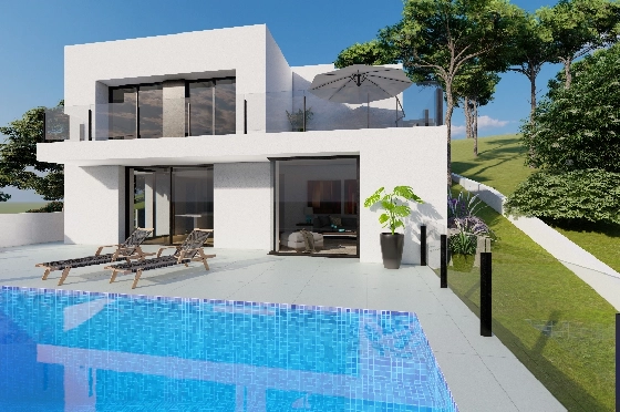 Villa in Benitachell(Cumbre del Sol) zu verkaufen, Living area 143 m², Plot 479 m², 2 Schlafzimmer, 3 Badezimmer, Pool, ref.: VA-23943-4