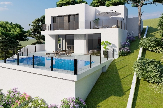 Villa in Benitachell(Cumbre del Sol) zu verkaufen, Living area 143 m², Plot 479 m², 2 Schlafzimmer, 3 Badezimmer, Pool, ref.: VA-23943-5