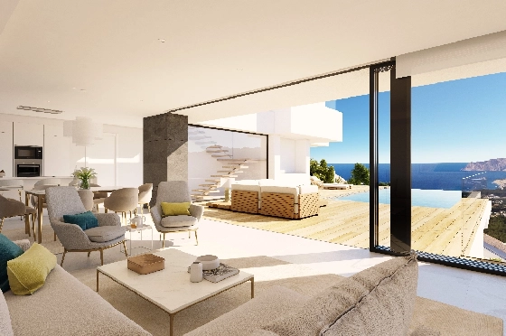 Villa in Benitachell(Cumbre del Sol) zu verkaufen, Living area 193 m², Plot 880 m², 3 Schlafzimmer, 3 Badezimmer, Pool, ref.: VA-24412-3