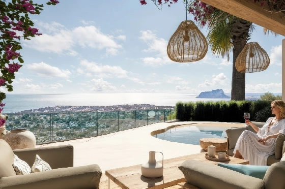 Villa in Moraira zu verkaufen, Living area 185 m², Baujahr 2026, Klimaanlage, Plot 778 m², 4 Schlafzimmer, 4 Badezimmer, Pool, ref.: AM-12682DA-3