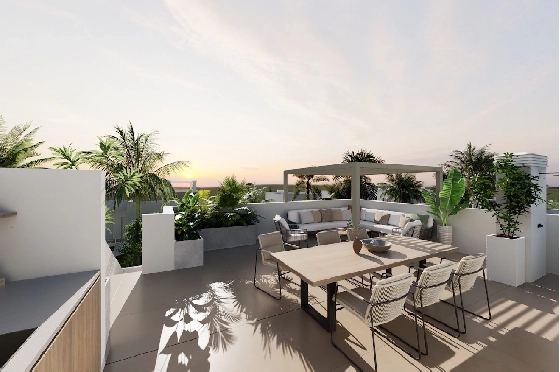 Penthouse Apartment in Los Alcazares zu verkaufen, Living area 145 m², Zustand Erstbezug, 3 Schlafzimmer, 2 Badezimmer, Pool, ref.: HA-LAN-451-A02-13