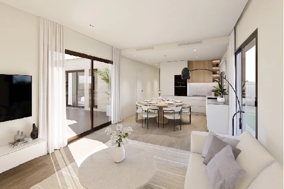Villa in Los Alcazares zu verkaufen, Living area 129 m², Zustand Erstbezug, Plot 202 m², 3 Schlafzimmer, 2 Badezimmer, Pool, ref.: HA-LAN-451-E01-2