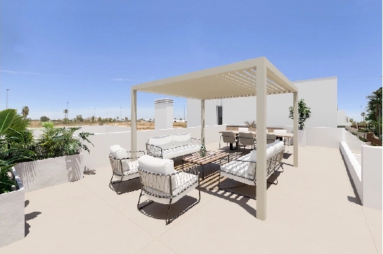 Villa in Los Alcazares zu verkaufen, Living area 164 m², Zustand Erstbezug, Plot 274 m², 3 Schlafzimmer, 2 Badezimmer, Pool, ref.: HA-LAN-451-E02-10