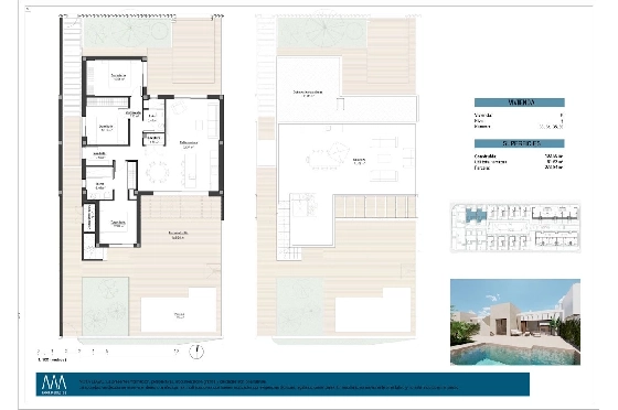 Villa in Los Alcazares zu verkaufen, Living area 164 m², Zustand Erstbezug, Plot 274 m², 3 Schlafzimmer, 2 Badezimmer, Pool, ref.: HA-LAN-451-E02-17