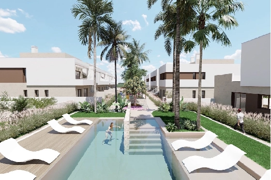 Villa in Los Alcazares zu verkaufen, Living area 197 m², Zustand Erstbezug, Plot 356 m², 3 Schlafzimmer, 3 Badezimmer, Pool, ref.: HA-LAN-451-E03-18
