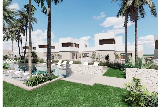 Villa in Los Alcazares zu verkaufen, Living area 197 m², Zustand Erstbezug, Plot 356 m², 3 Schlafzimmer, 3 Badezimmer, Pool, ref.: HA-LAN-451-E03-20