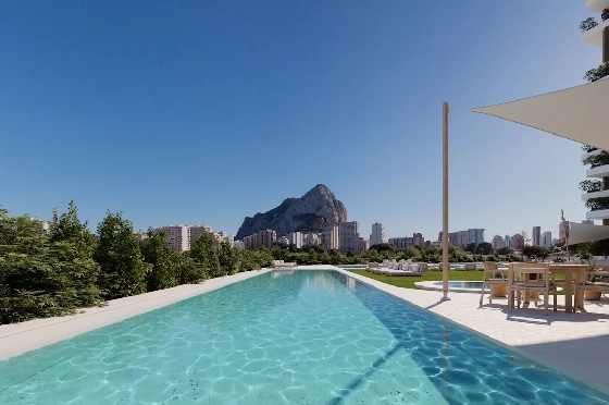 Etagen Apartment in Calpe zu verkaufen, Living area 133 m², Zustand Erstbezug, + fussboden, Klimaanlage, 3 Schlafzimmer, 2 Badezimmer, Pool, ref.: HA-CAN-160-A02-2