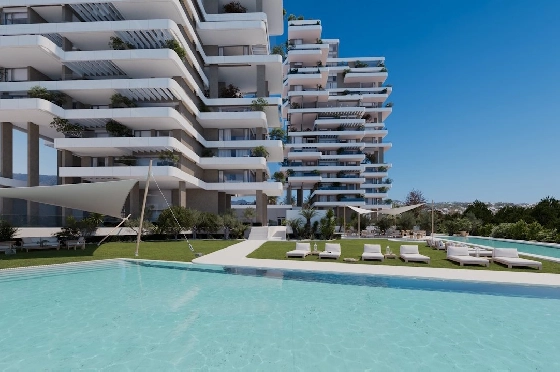 Etagen Apartment in Calpe zu verkaufen, Living area 133 m², Zustand Erstbezug, + fussboden, Klimaanlage, 3 Schlafzimmer, 2 Badezimmer, Pool, ref.: HA-CAN-160-A02-3